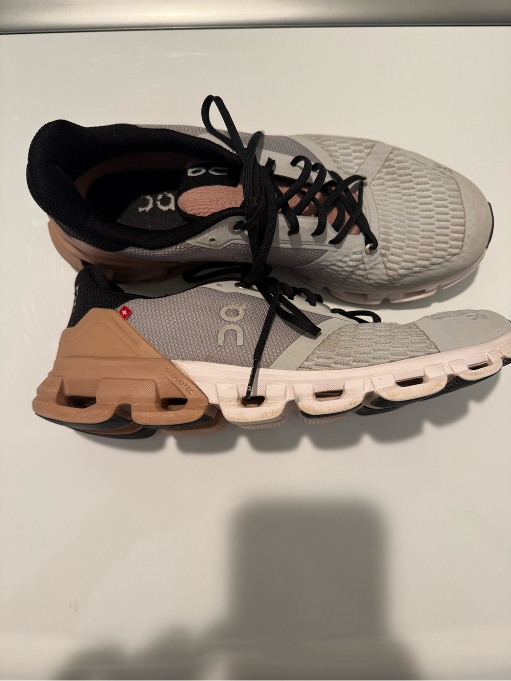 On Running Cloudnova Sneakers in Light Gray and Tan